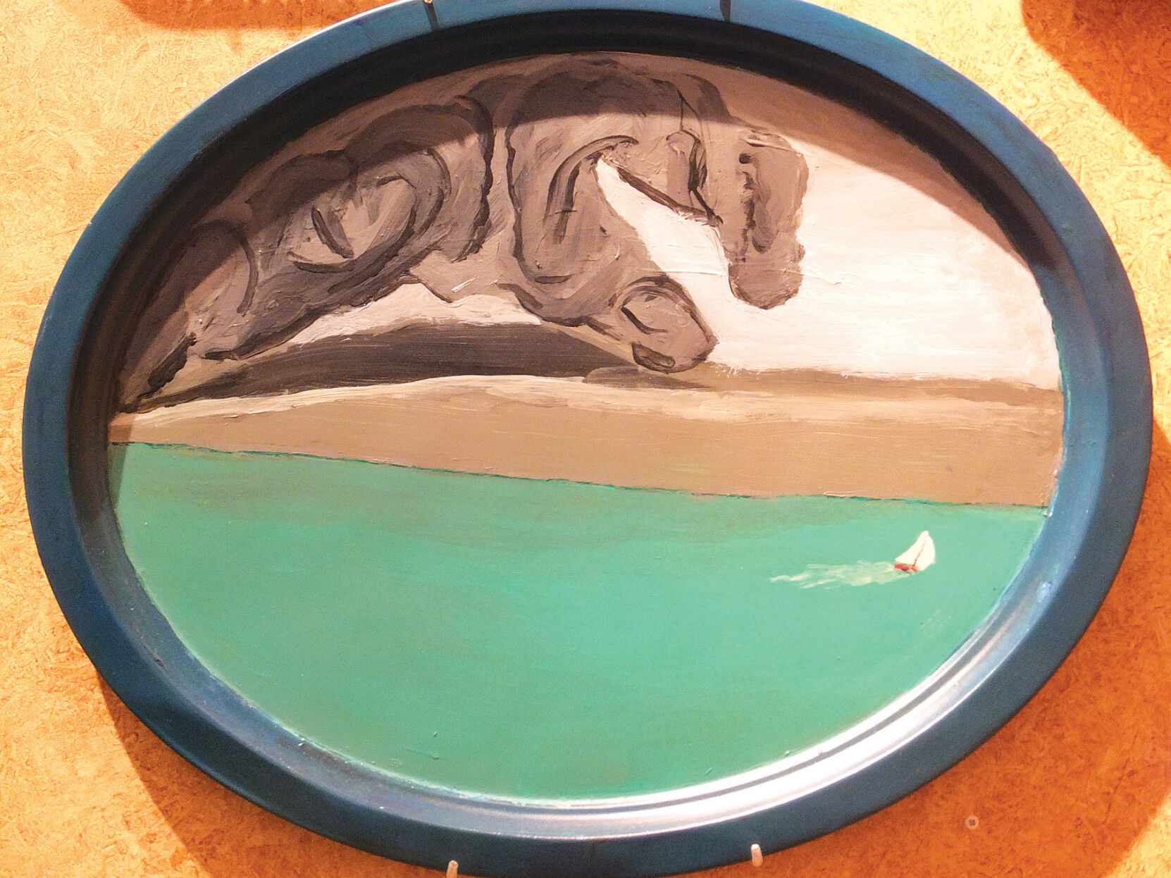 Tray painting — Alone